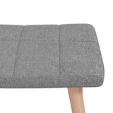 NNEVL Rocking Chair with a Stool Light Grey Fabric