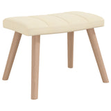 NNEVL Rocking Chair with a Stool Cream Fabric