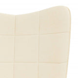 NNEVL Rocking Chair with a Stool Cream Fabric