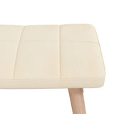 NNEVL Rocking Chair with a Stool Cream Fabric