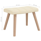 NNEVL Rocking Chair with a Stool Cream Fabric