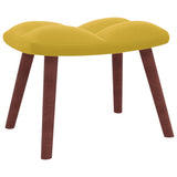 NNEVL Relaxing Chair with a Stool Mustard Yellow Velvet