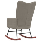 NNEVL Rocking Chair Light Grey Velvet