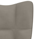 NNEVL Rocking Chair Light Grey Velvet