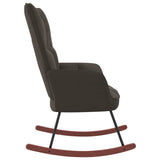 NNEVL Rocking Chair Dark Grey Velvet