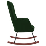 NNEVL Rocking Chair Dark Green Velvet