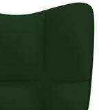 NNEVL Rocking Chair Dark Green Velvet