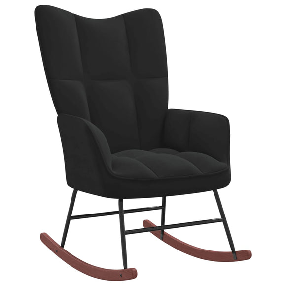 NNEVL Rocking Chair Black Velvet