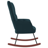 NNEVL Rocking Chair Blue Velvet