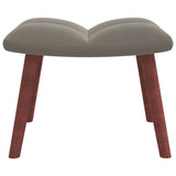 NNEVL Rocking Chair with a Stool Light Grey Velvet