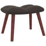 NNEVL Rocking Chair with a Stool Dark Grey Velvet