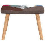 NNEVL Relaxing Chair with a Stool Patchwork Fabric