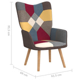 NNEVL Relaxing Chair with a Stool Patchwork Fabric