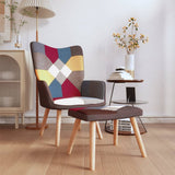 NNEVL Relaxing Chair with a Stool Patchwork Fabric