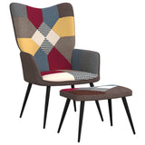 NNEVL Relaxing Chair with a Stool Patchwork Fabric