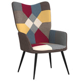 NNEVL Relaxing Chair with a Stool Patchwork Fabric