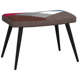 NNEVL Relaxing Chair with a Stool Patchwork Fabric