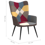 NNEVL Relaxing Chair with a Stool Patchwork Fabric
