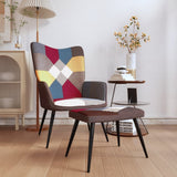 NNEVL Relaxing Chair with a Stool Patchwork Fabric