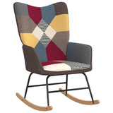 NNEVL Rocking Chair Patchwork Fabric