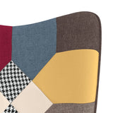 NNEVL Rocking Chair Patchwork Fabric