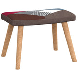 NNEVL Rocking Chair with a Stool Patchwork Fabric