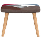 NNEVL Rocking Chair with a Stool Patchwork Fabric