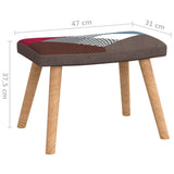 NNEVL Rocking Chair with a Stool Patchwork Fabric
