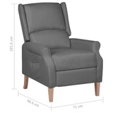 NNEVL Reclining Chair Light Grey Fabric