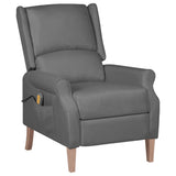 NNEVL Massage Reclining Chair Light Grey Fabric
