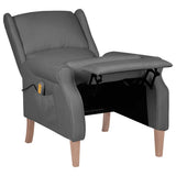 NNEVL Massage Reclining Chair Light Grey Fabric