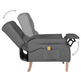 NNEVL Massage Reclining Chair Light Grey Fabric