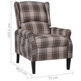 NNEVL Reclining Chair Beige Fabric