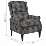 NNEVL Reclining Chair Grey Fabric