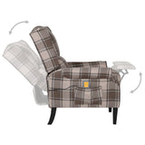 NNEVL Massage Reclining Chair Beige Fabric