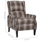 NNEVL Massage Reclining Chair Beige Fabric