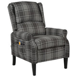 NNEVL Massage Reclining Chair Grey Fabric