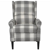 NNEVL Massage Reclining Chair White Grey Fabric