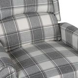 NNEVL Massage Reclining Chair White Grey Fabric