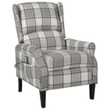 NNEVL Massage Reclining Chair Grey Fabric