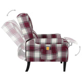 NNEVL Massage Reclining Chair Red Fabric