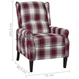 NNEVL Massage Reclining Chair Red Fabric