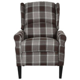 NNEVL Massage Reclining Chair Brown Fabric