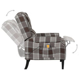 NNEVL Massage Reclining Chair Brown Fabric