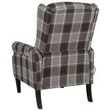 NNEVL Massage Reclining Chair Brown Fabric
