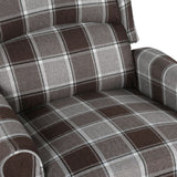 NNEVL Massage Reclining Chair Brown Fabric