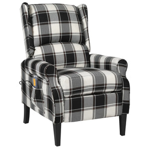 NNEVL Massage Reclining Chair Multicolour Fabric