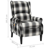 NNEVL Massage Reclining Chair Multicolour Fabric