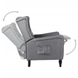 NNEVL Reclining Chair Light Grey Fabric