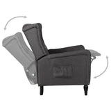 NNEVL Reclining Chair Dark Grey Fabric